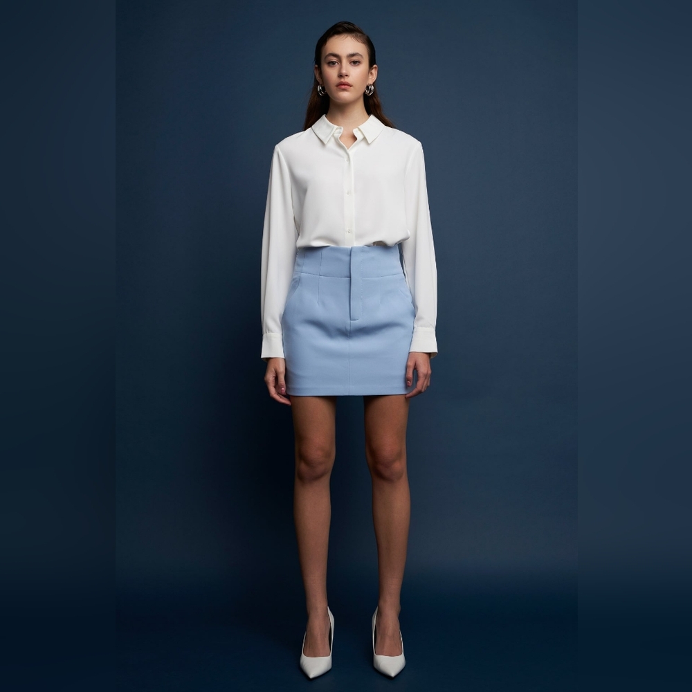 Endless Rose Light Blue Highwaist Mini Skirt
